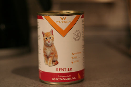 Rentier-Katzenfutter