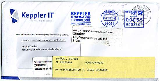 Unzustellbar...